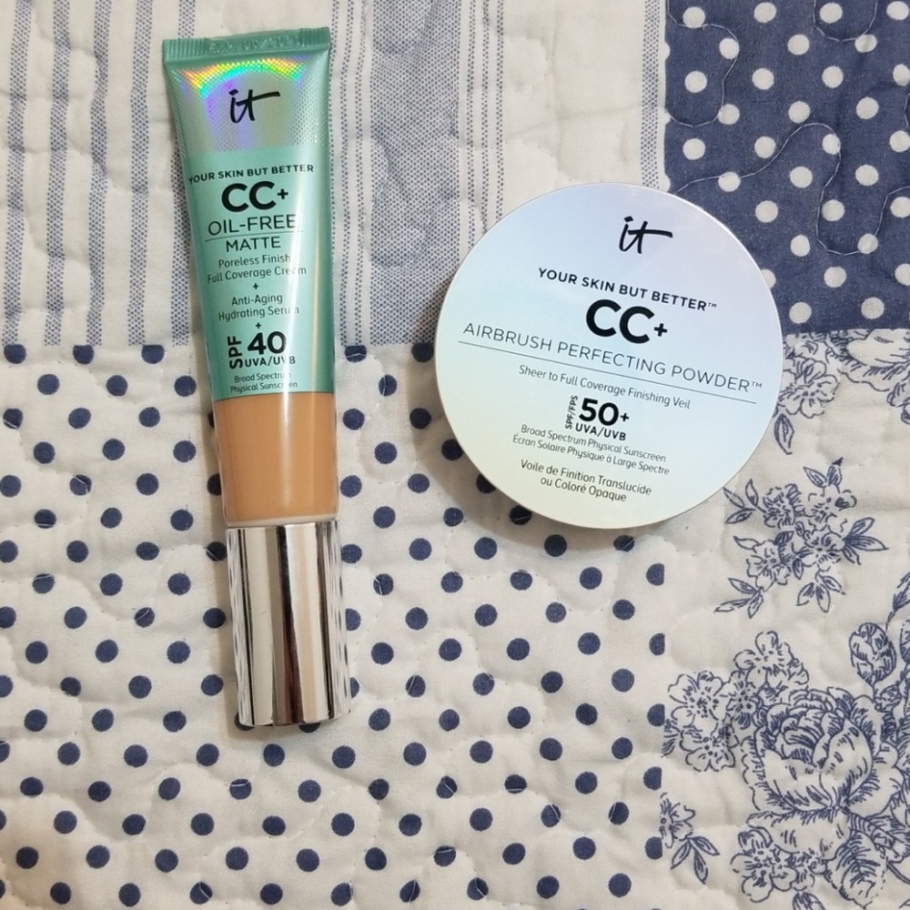 It cosmetics cc matte and cc powder in medium